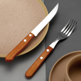 LEFÉECE Wooden Handle Stainless Steel Flatware Set | Yedwo Design